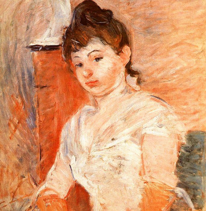 Berthe Morisot Jeune Fille en Blanc oil painting image